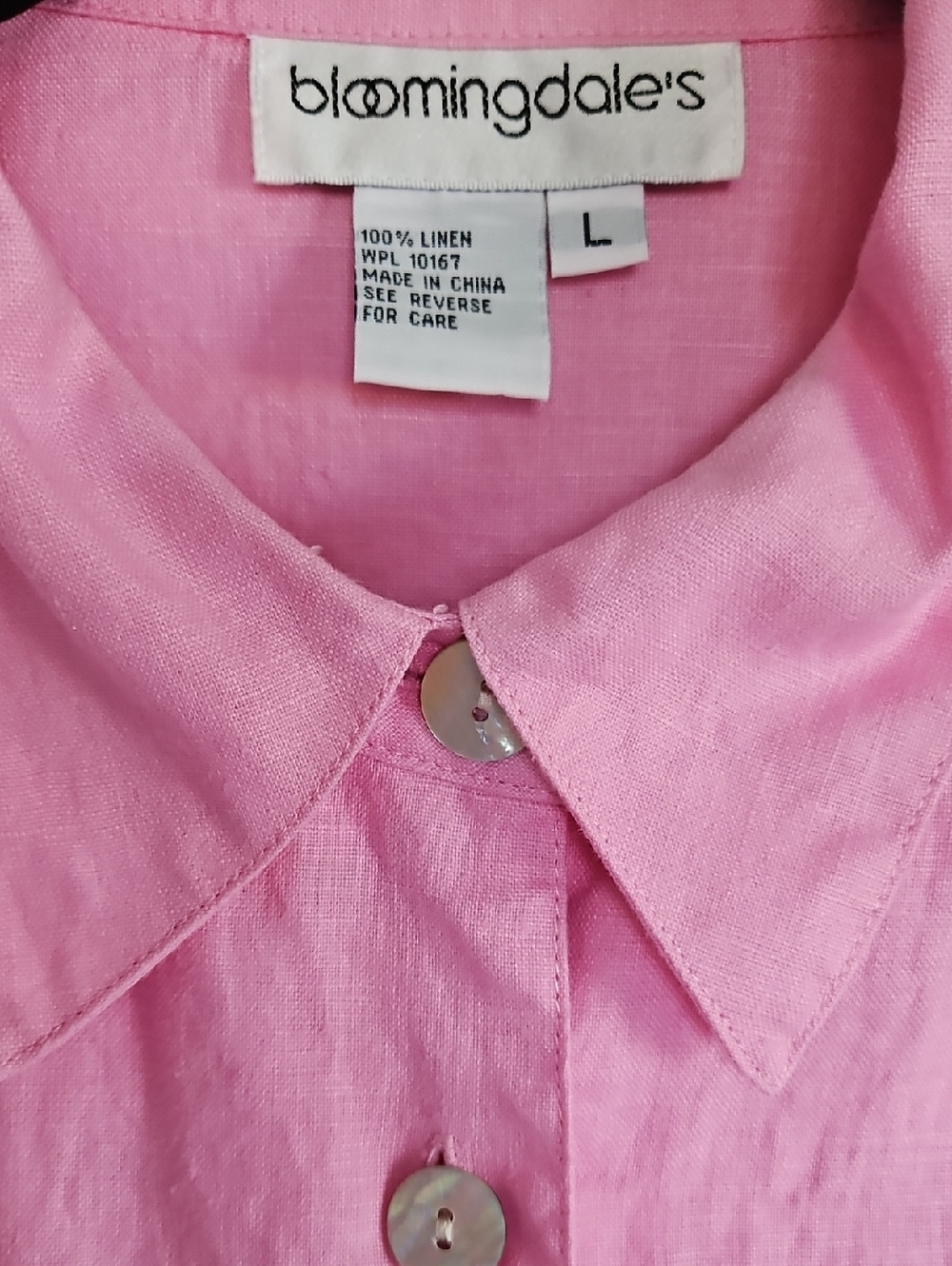 Bloomingdale's Linen Shirt Size  Large - Picture 4 of 6